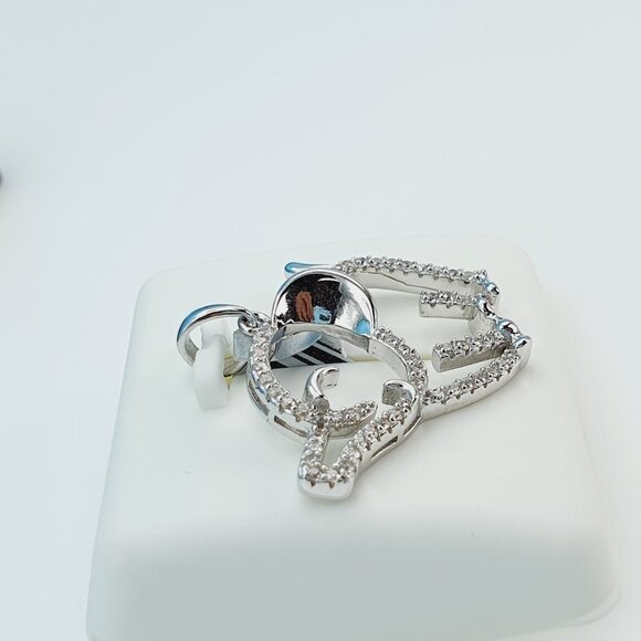 "925 Sterling Silver Cubic Zirconia Pendant, UU1P6A6057 - Picture 6 of 9